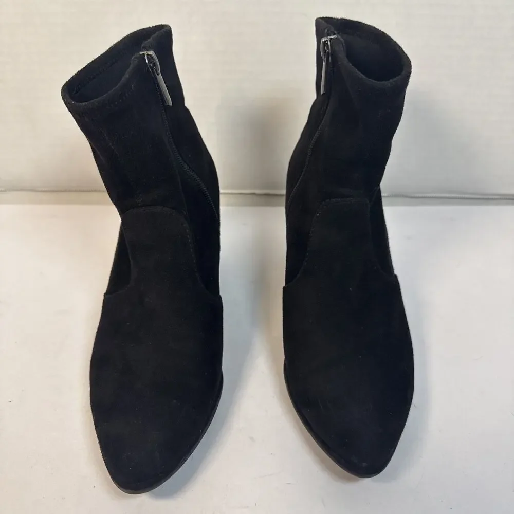 MICHAEL Michael Shannon Cutout Ankle Boots Block Heel Buckle Zip Size7